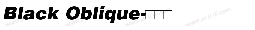 Black Oblique字体转换